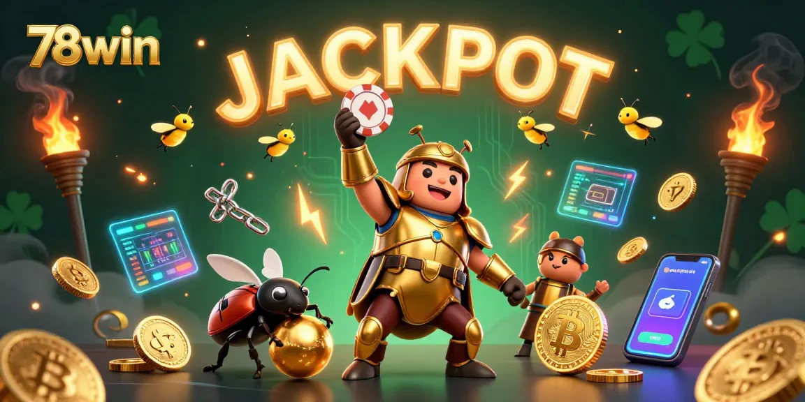 Experience thrilling wins at 78win with a vibrant jackpot scene showcasing animated characters and dynamic elements.