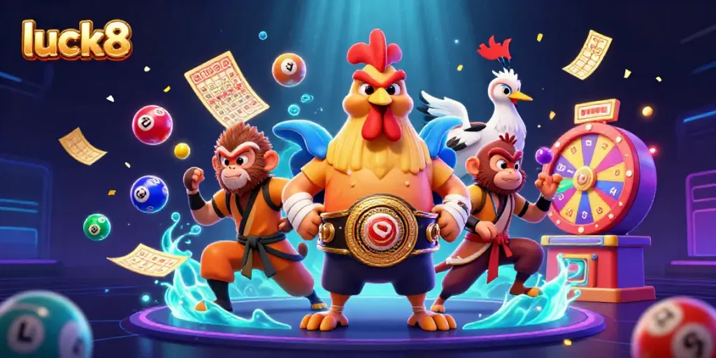 Join the action with luck8 as the fierce Muay Thai rooster and Shaolin monkey bring exhilarating energy to the casino.