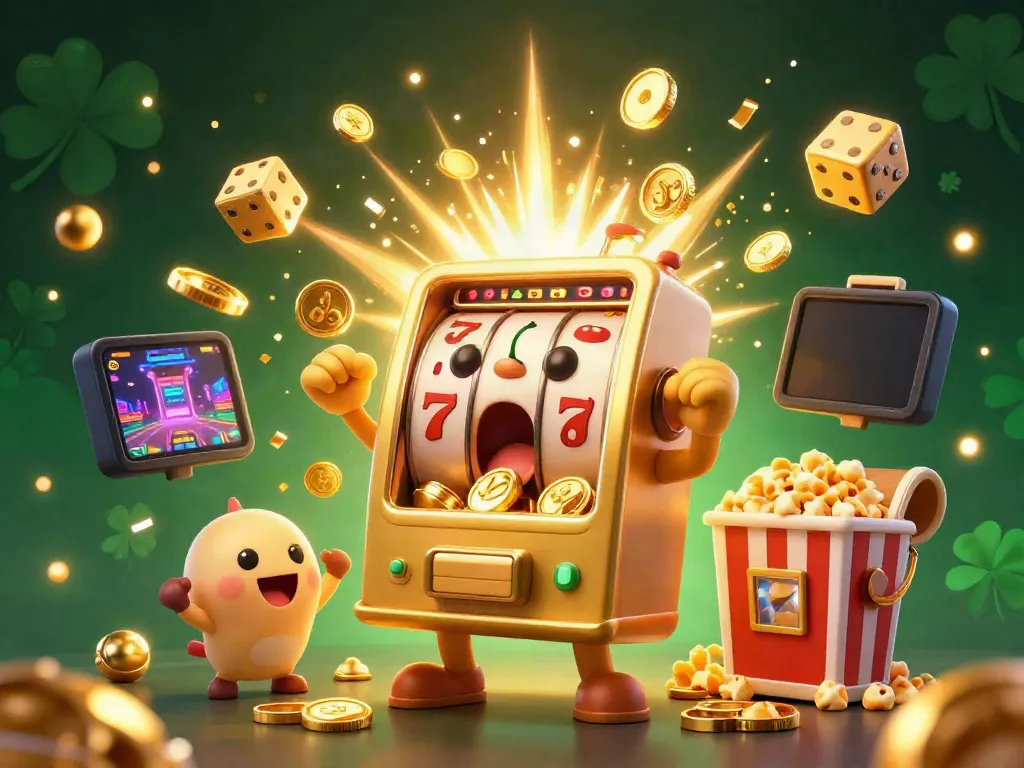 Experience the excitement of 7club fast with a vibrant scene showcasing a golden slot machine's jackpot.