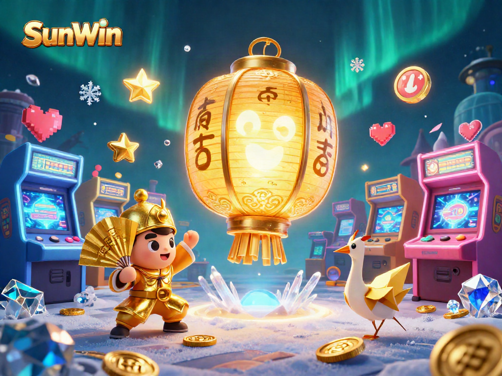 Experience thrilling gameplay with SunWin, featuring vibrant casino elements and dynamic characters.