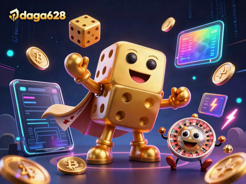 Engage with daga628 while enjoying thrilling online casino games surrounded by vibrant 3D visuals.