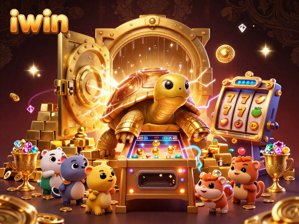 Play exciting slots with iwin at a vibrant casino featuring a colossal tortoise pinball!