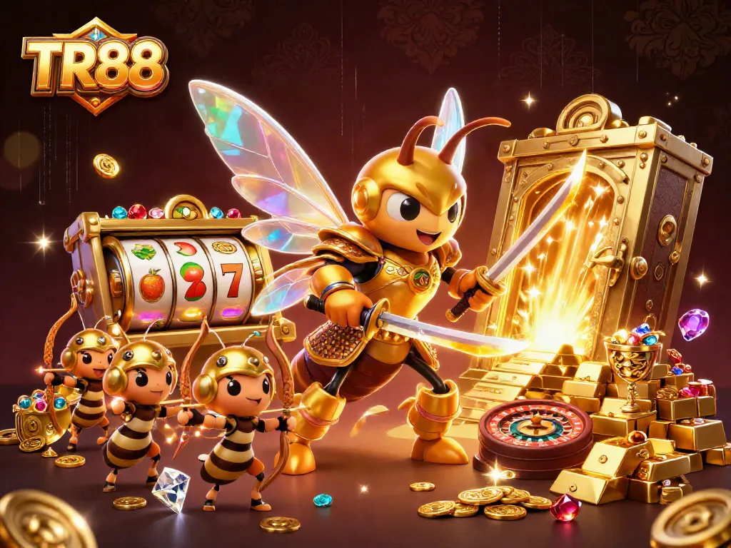 Experience the excitement of TR88 with this vibrant casino scene showcasing thrilling game elements.