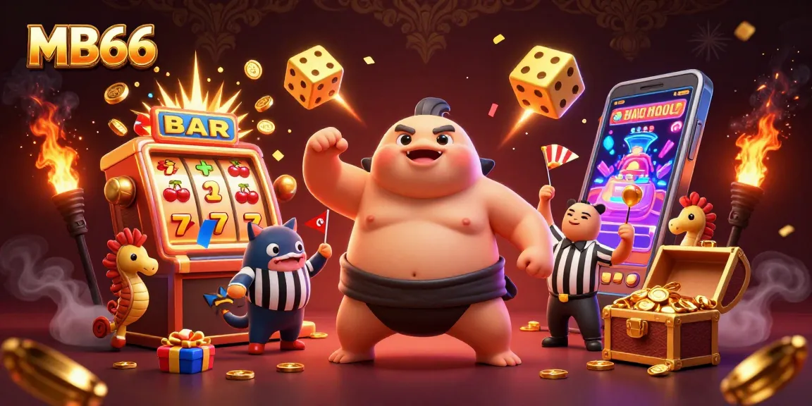 Join the excitement at MB66 with a vibrant underwater casino scene featuring playful characters and dynamic game elements.