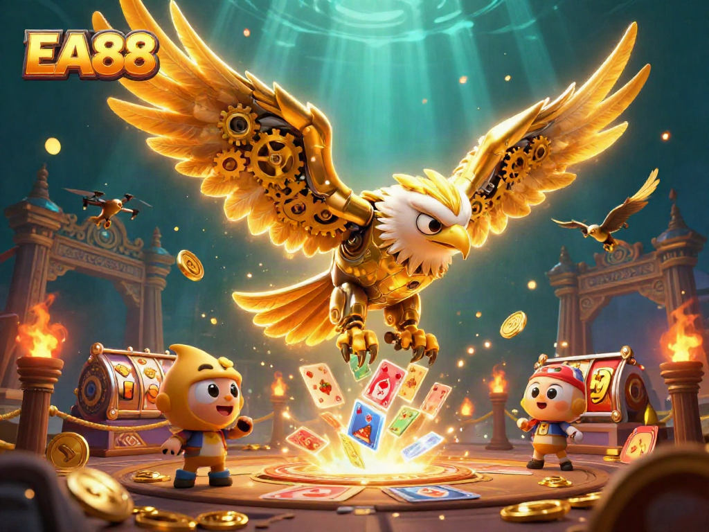 Engage in thrilling gameplay with EA88 illustrations featuring vibrant casino elements.