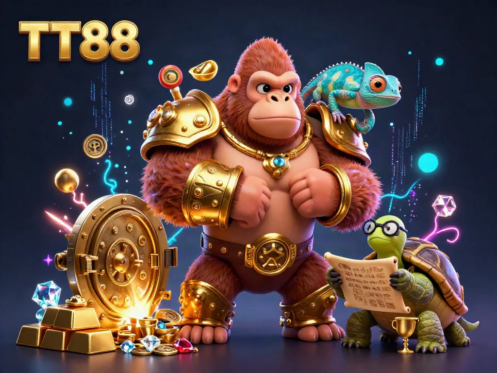 Engage in thrilling gaming adventures at TT88 with a powerful gorilla king and unique characters.