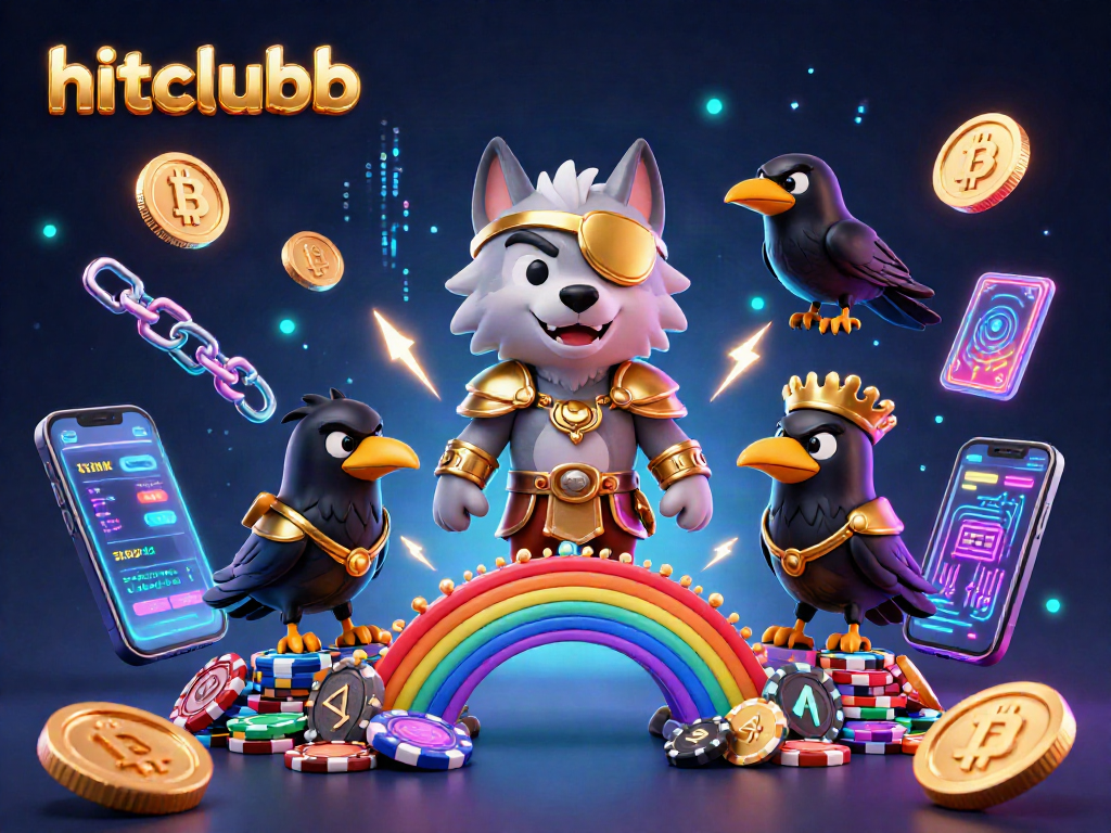 Engage with hitclubb's dynamic scene featuring Norse mythology elements and crypto gambling motifs.