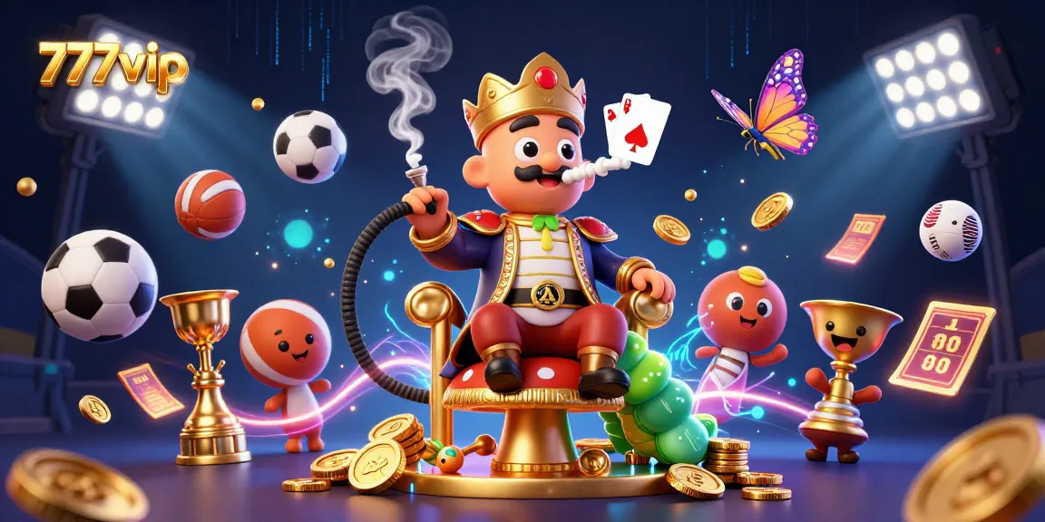 Experience thrilling gameplay at 777vip with this colorful 3D casino scene showcasing energetic excitement and gaming elements.