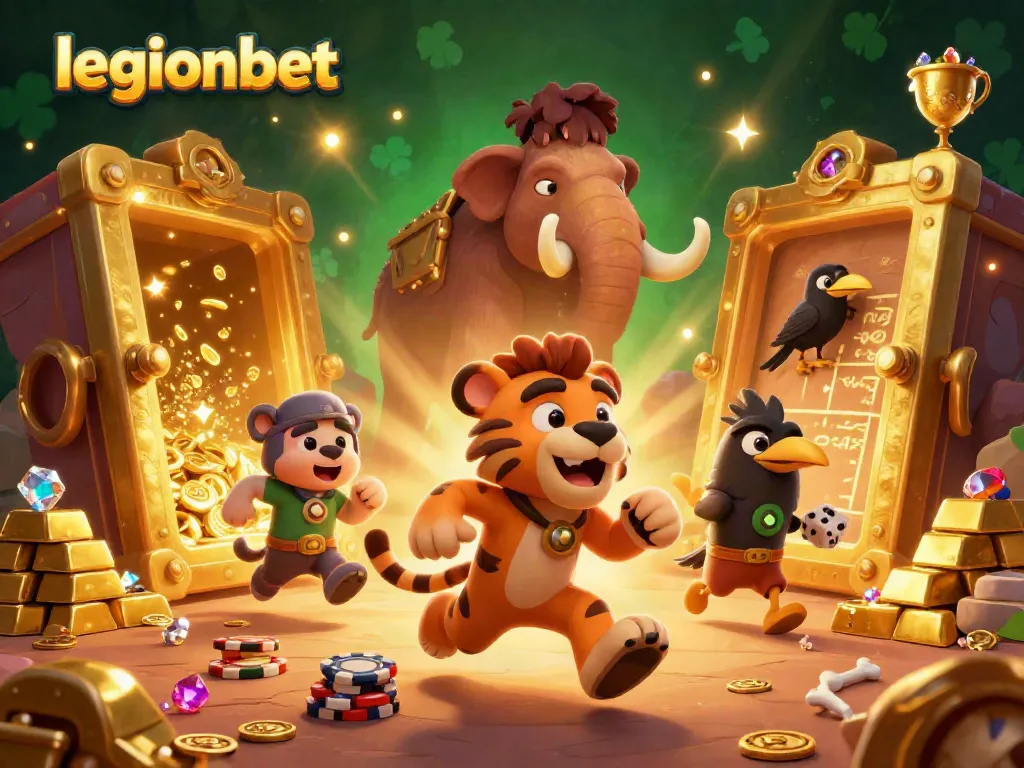 Experience legionbet’s thrilling slots with unique characters and rich rewards in a lively 3D casino scene.
