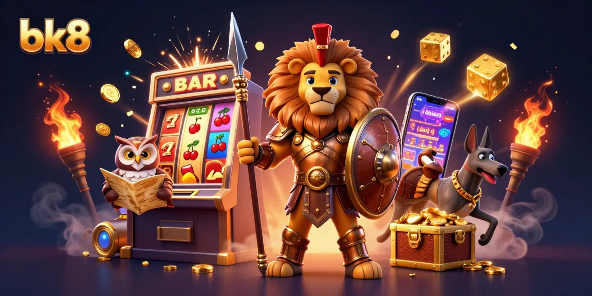Experience thrilling jackpots at bk8 with a vibrant 3D casino scene showcasing exciting games.