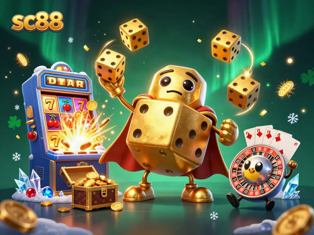 Engage in gaming excitement with sc88's golden dice golem and jackpot thrills.