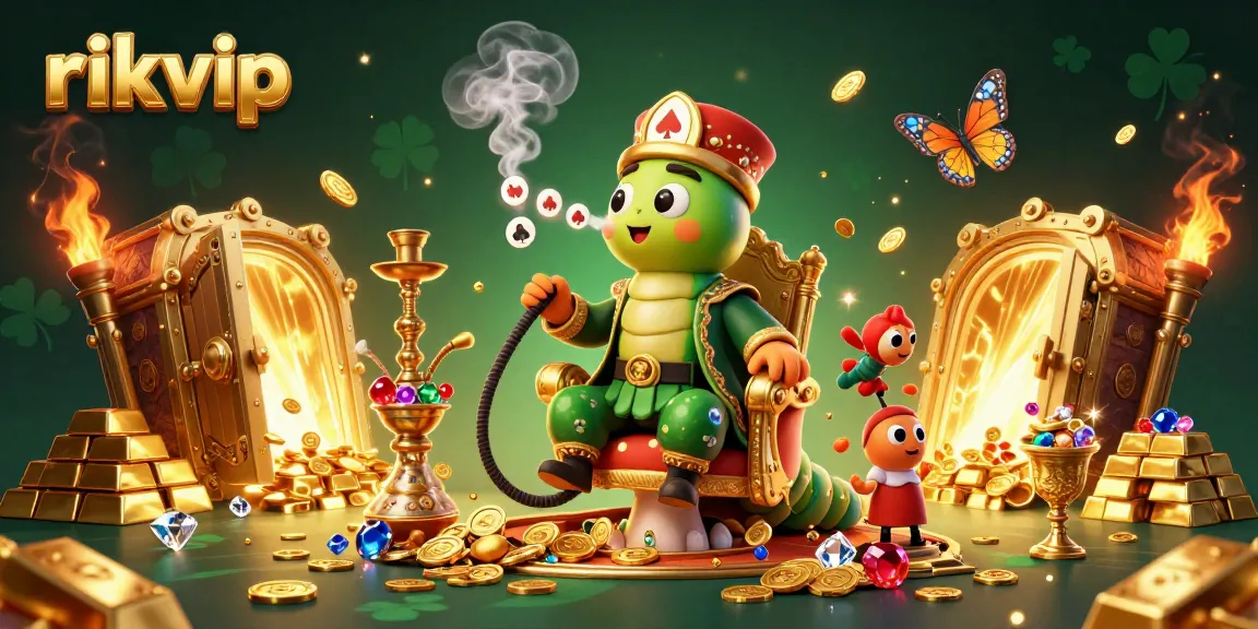 Experience excitement with rikvip as the caterpillar master performs in a vibrant casino scene.