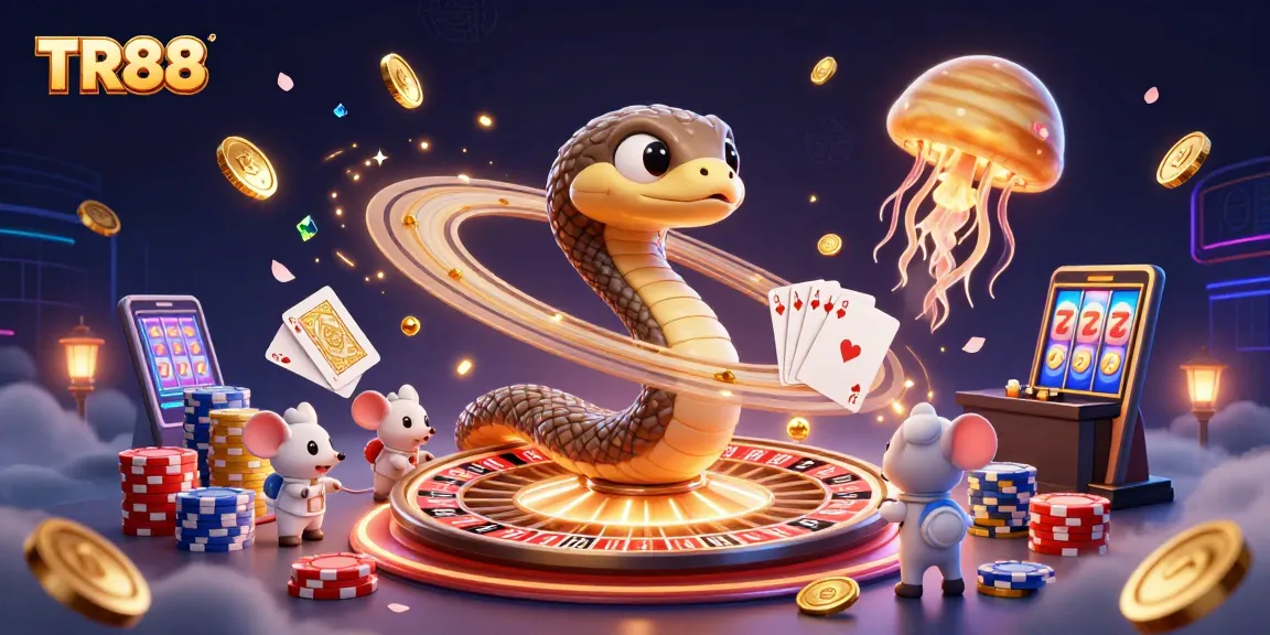 Experience thrilling bets at TR88 with 3D cosmic roulette and colorful gaming elements.