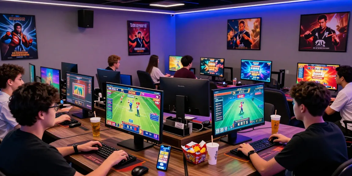 Players enjoying diverse games on the 78win online gaming platform, showcasing an exciting gambling atmosphere.