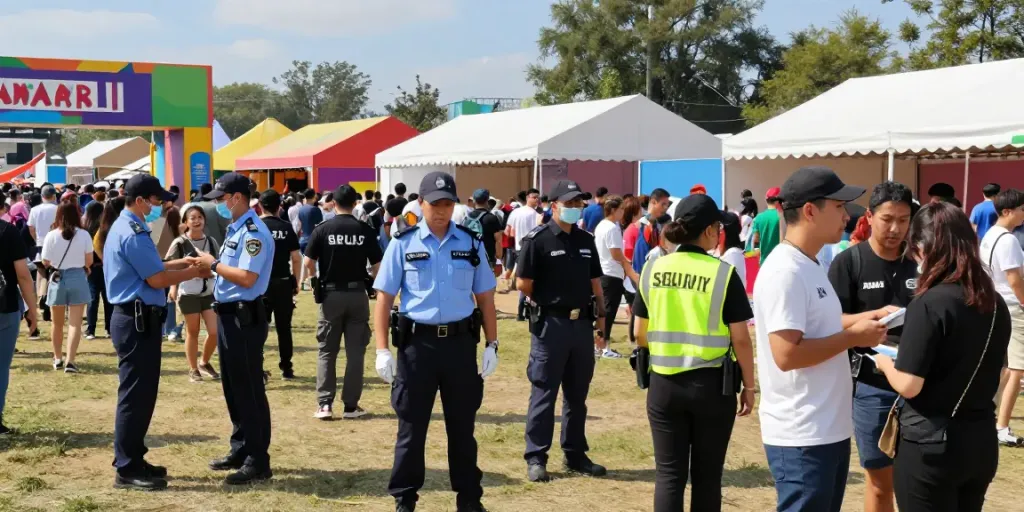 Event Security at a local festival ensuring safety with professional support, trusted provider for community events.