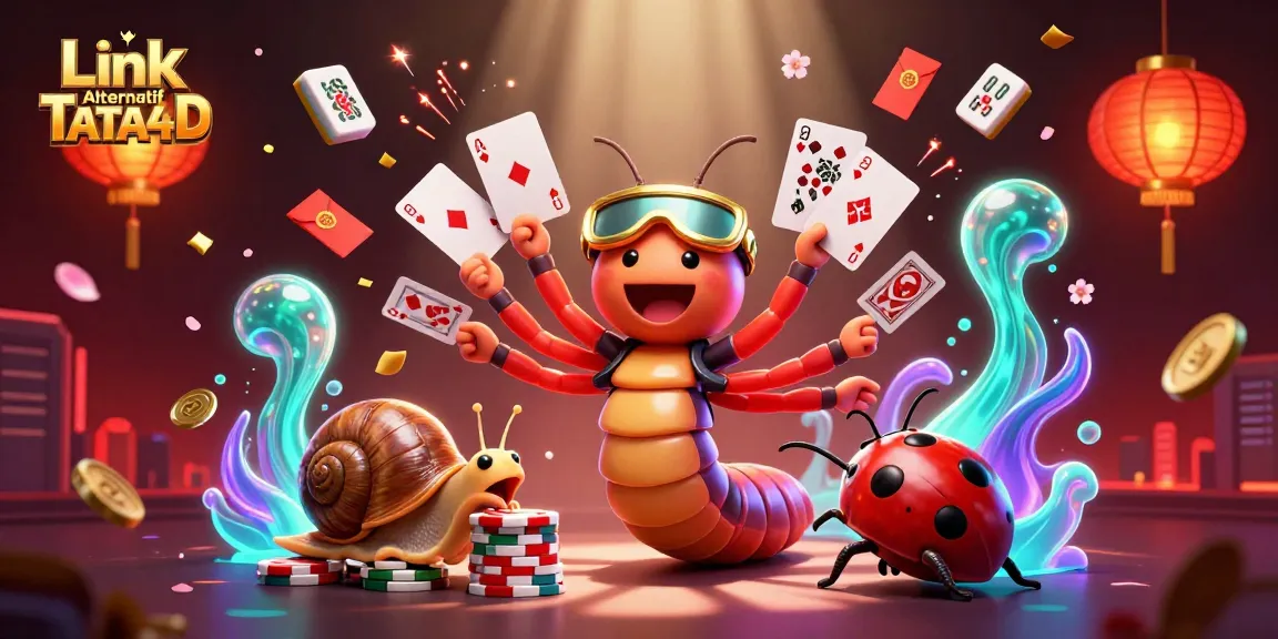Experience excitement at Link Alternatif TATA4D with a cartoon dealer and vibrant slots elements!