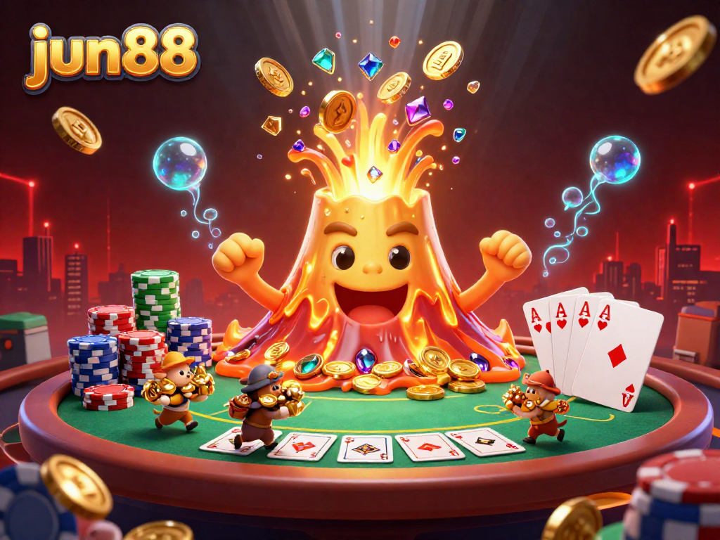 Win big with jun88 as the volcano erupts coins and treasure, enhancing the online gaming experience.