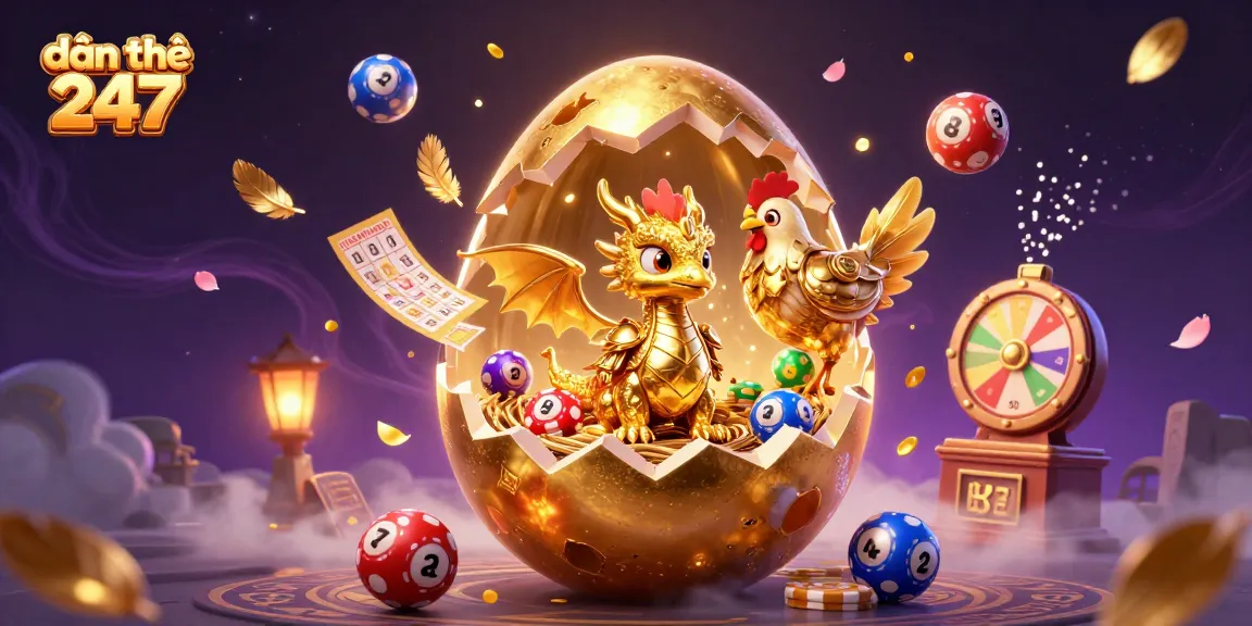 Engage with exciting lottery dynamics featuring dàn đề 247 in a vibrant scene with golden creatures and colorful elements.