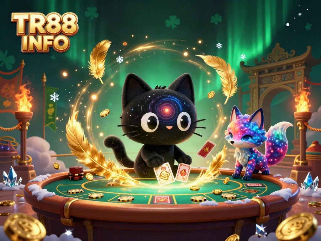 Experience vibrant gameplay at TR88 INFO with cosmic characters in a dynamic gambling scene.