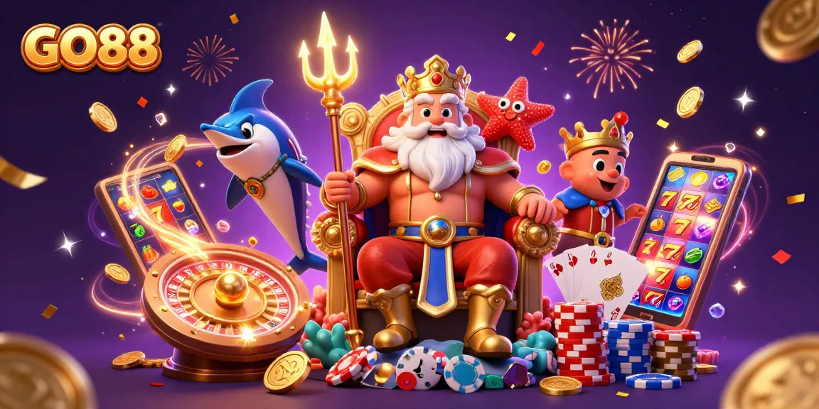 GO88 invites players to a vibrant casino adventure with Neptune and dazzling game elements.