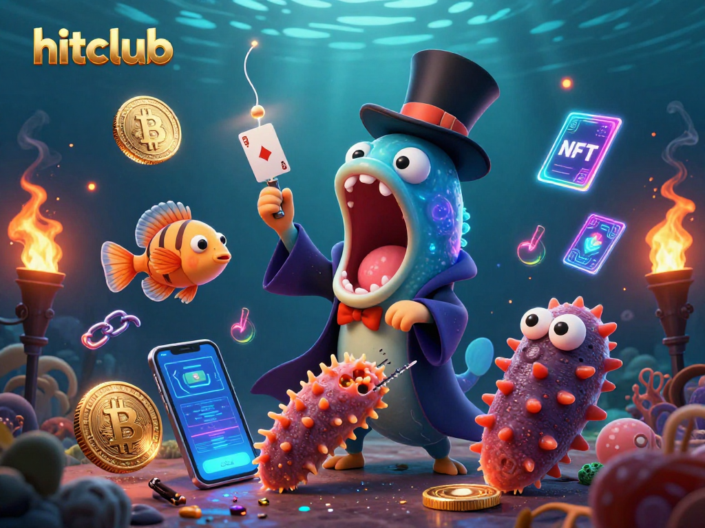 Engage with hitclub's unique deep-sea gambling theme featuring magical creatures and crypto symbols.