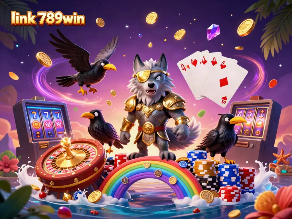 Experience the thrill at link 789win with Norse-inspired 3D characters and casino elements.