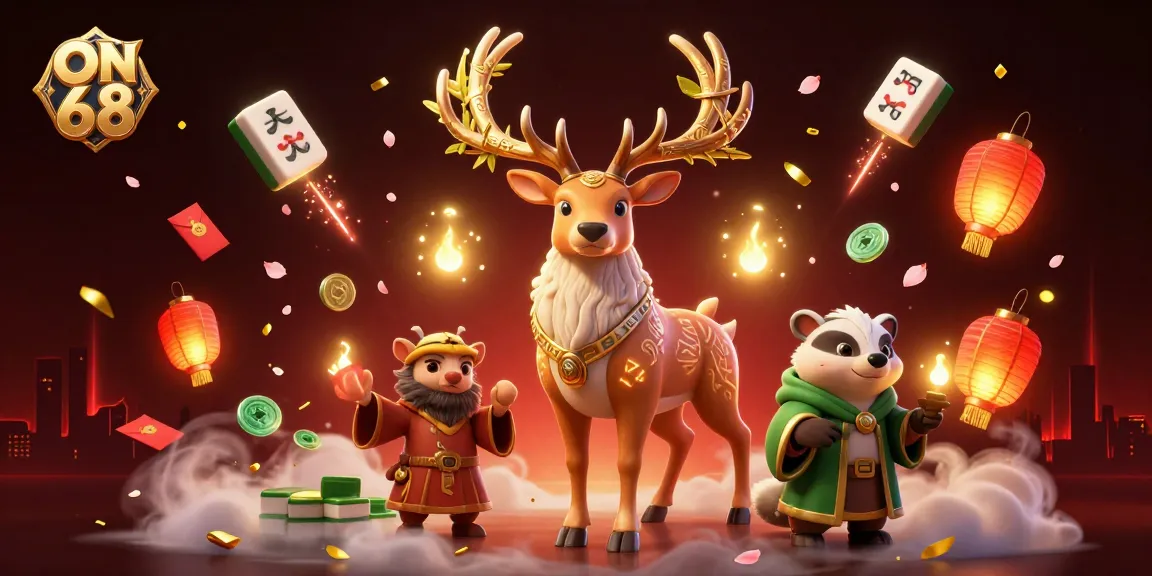 Join ON 68 in a vibrant casino adventure with glowing runes and captivating spirits.