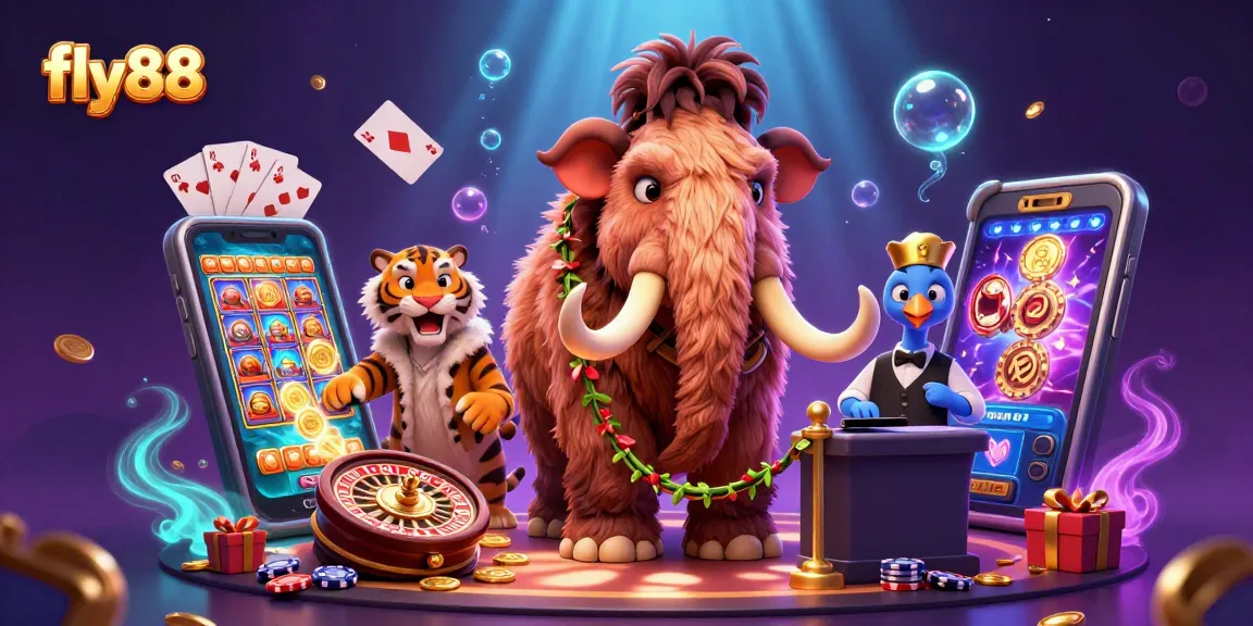 Experience the excitement at fly88 casino with a bouncer, VIP guest, and doorman illustration.