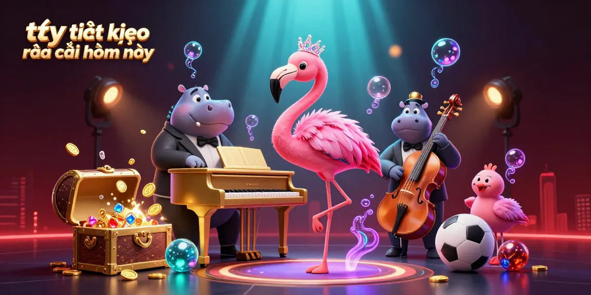 Bet on tỷ lệ kèo nhà cái hôm nay to win with a dynamic casino scene featuring colorful characters and exciting gambling elements.