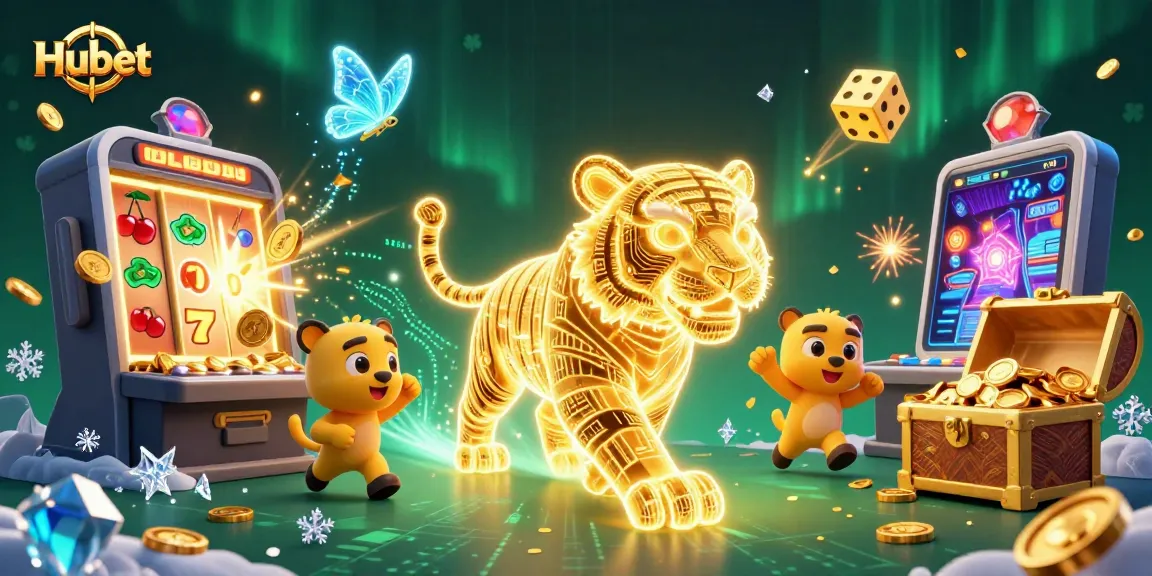 Explore exciting wins at Hubet with vibrant 3D visuals of online casino adventures.