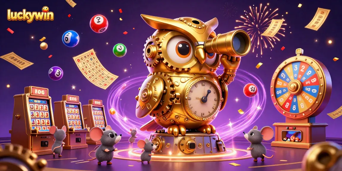 Engage with luckywin as the golden owl oversees dynamic casino action and gaming excitement.