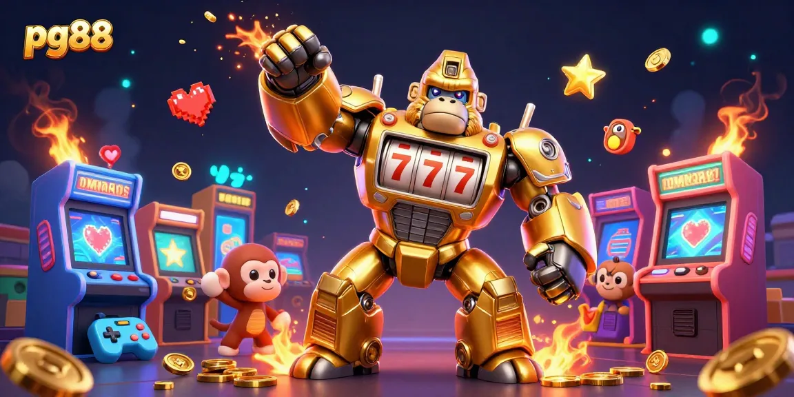 Experience thrilling gameplay with pg88's dynamic gambling scene featuring vibrant 3D characters and casino elements.