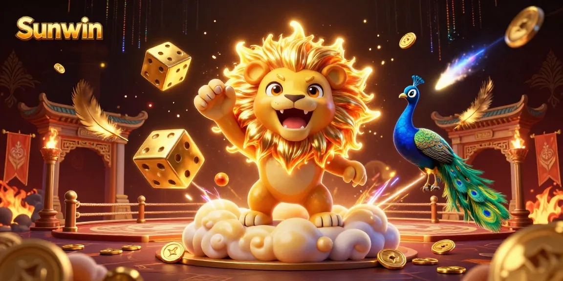 Engage with the thrilling world of Sunwin’s casino games in this vibrant illustration.