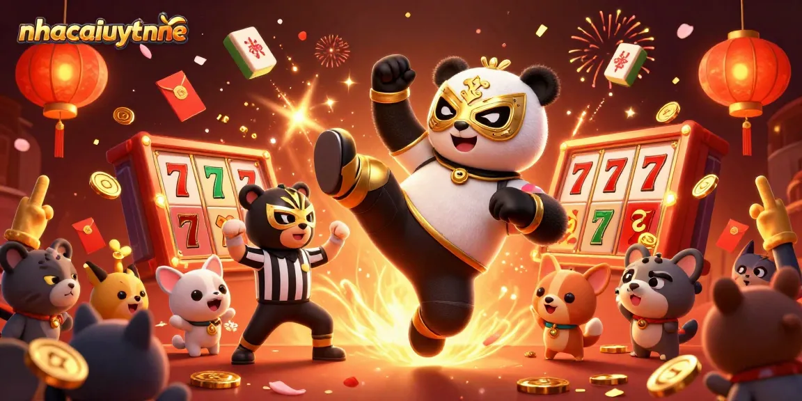 Experience thrilling gaming with nhacaiuytinne's vibrant casino-themed 3D illustration featuring dynamic characters.