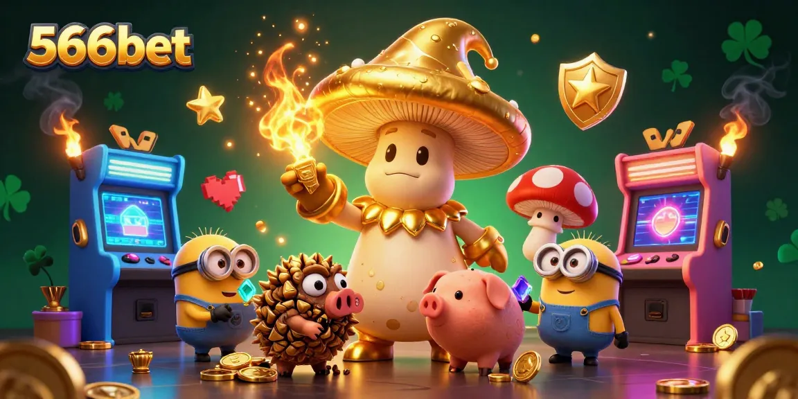 Win big with 566bet's vibrant casino adventure amid golden treasures and magical creatures.