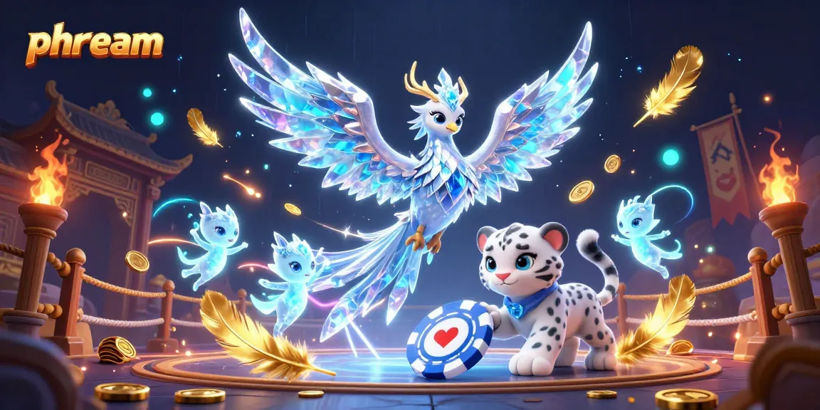 Experience thrilling games at phdream with an enchanting 3D casino illustration featuring unique characters.