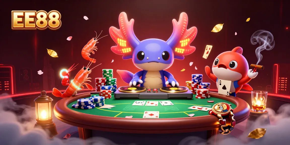 Experience thrilling poker action with EE88 as colorful characters bring the casino to life.