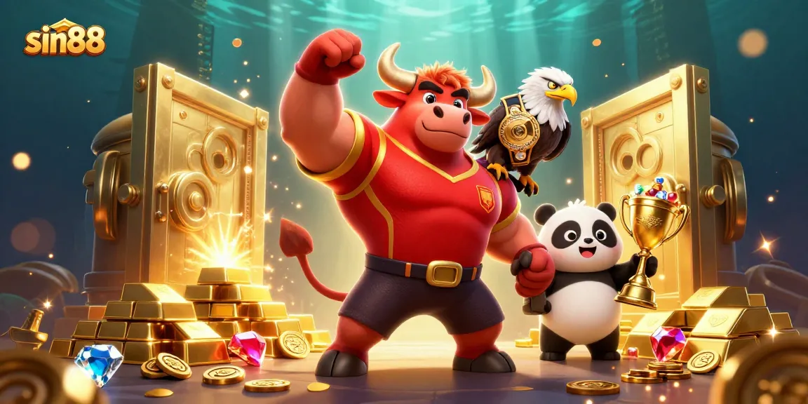 Win big with sin88's exciting gaming experience featuring a vibrant 3D casino scene.