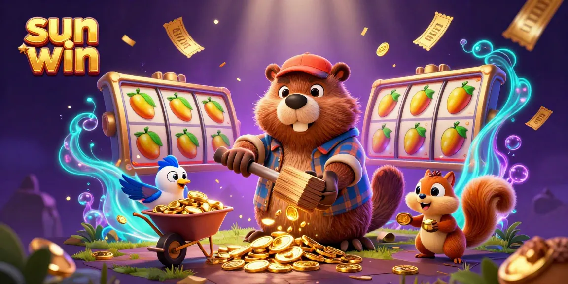 Engage with the sun win platform showcasing a vibrant cartoon casino scene full of excitement and interaction.